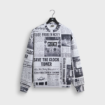Kith – Back to the Future Newspaper All-Over Printed Nelson Crewneck